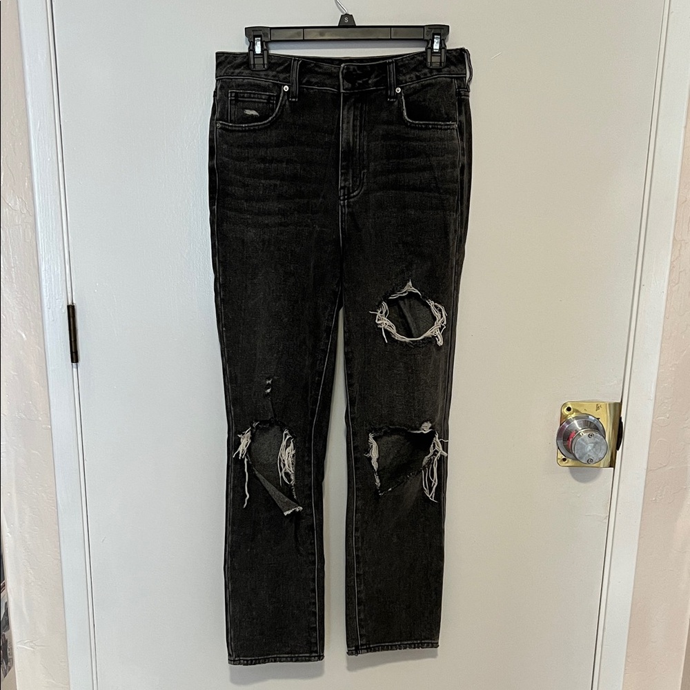 PacSun Charcoal Distressed High Rise Jeans